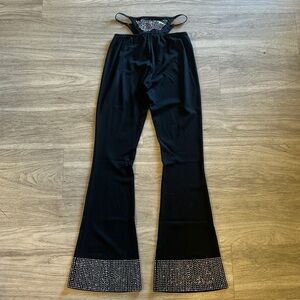 RHINESTONE THONG RAVE PANTS